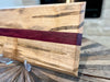 Purple Heart and Ambrosia Maple Cutting Board. 29 9/16” wide 11” tall and 3/4” thick XL Board BBQ Board