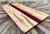 Purple Heart and Ambrosia Maple Cutting Board. 29 9/16” wide 11” tall and 3/4” thick XL Board BBQ Board